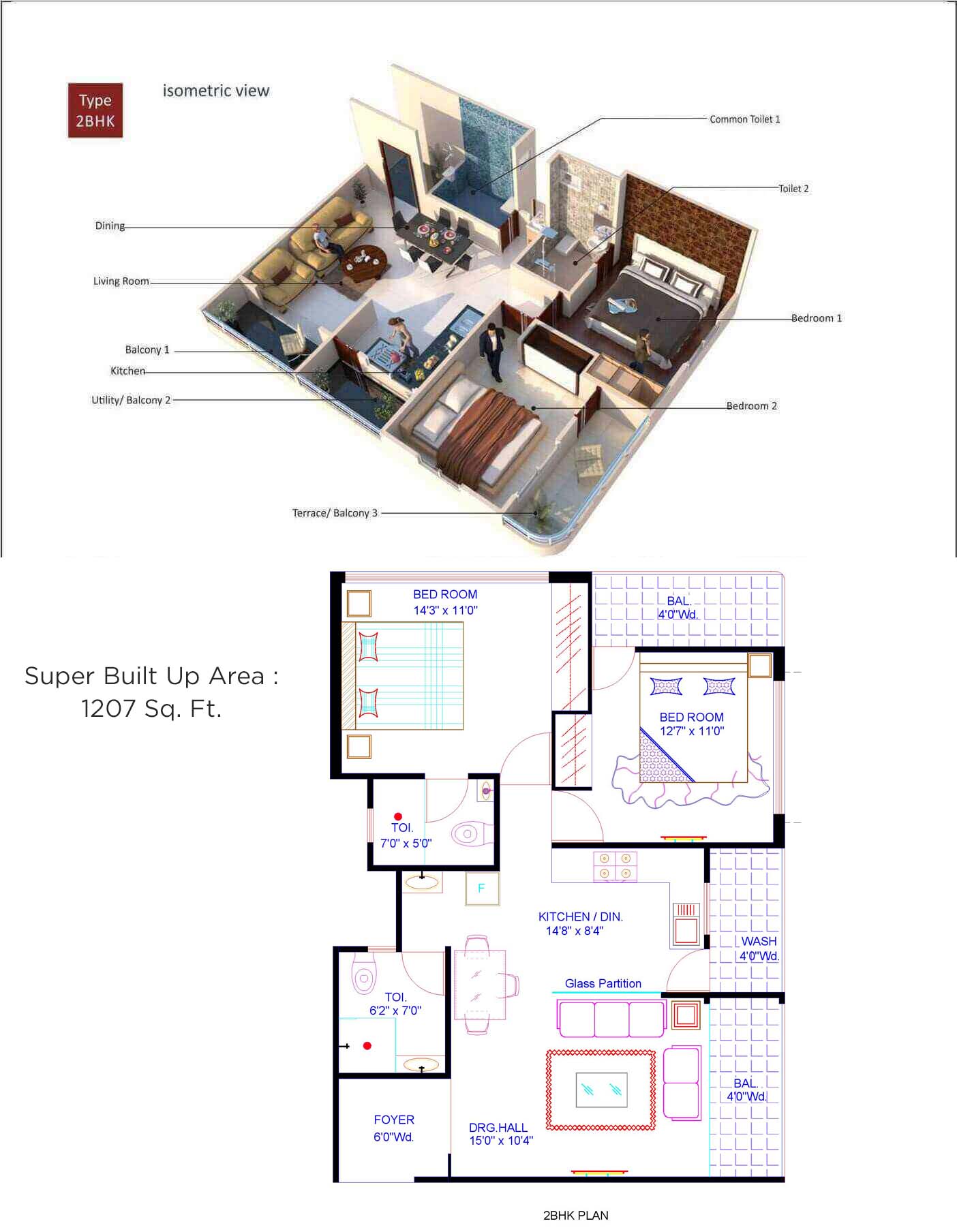 2bhk Floor Plan hills vistaa