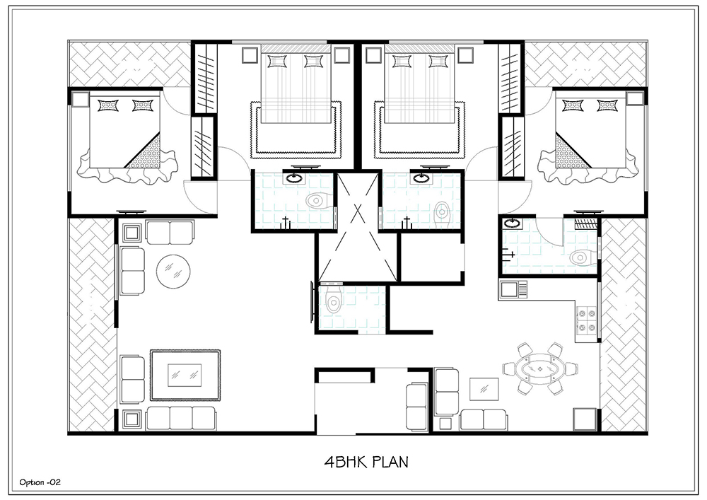 4bhk flats floor plan