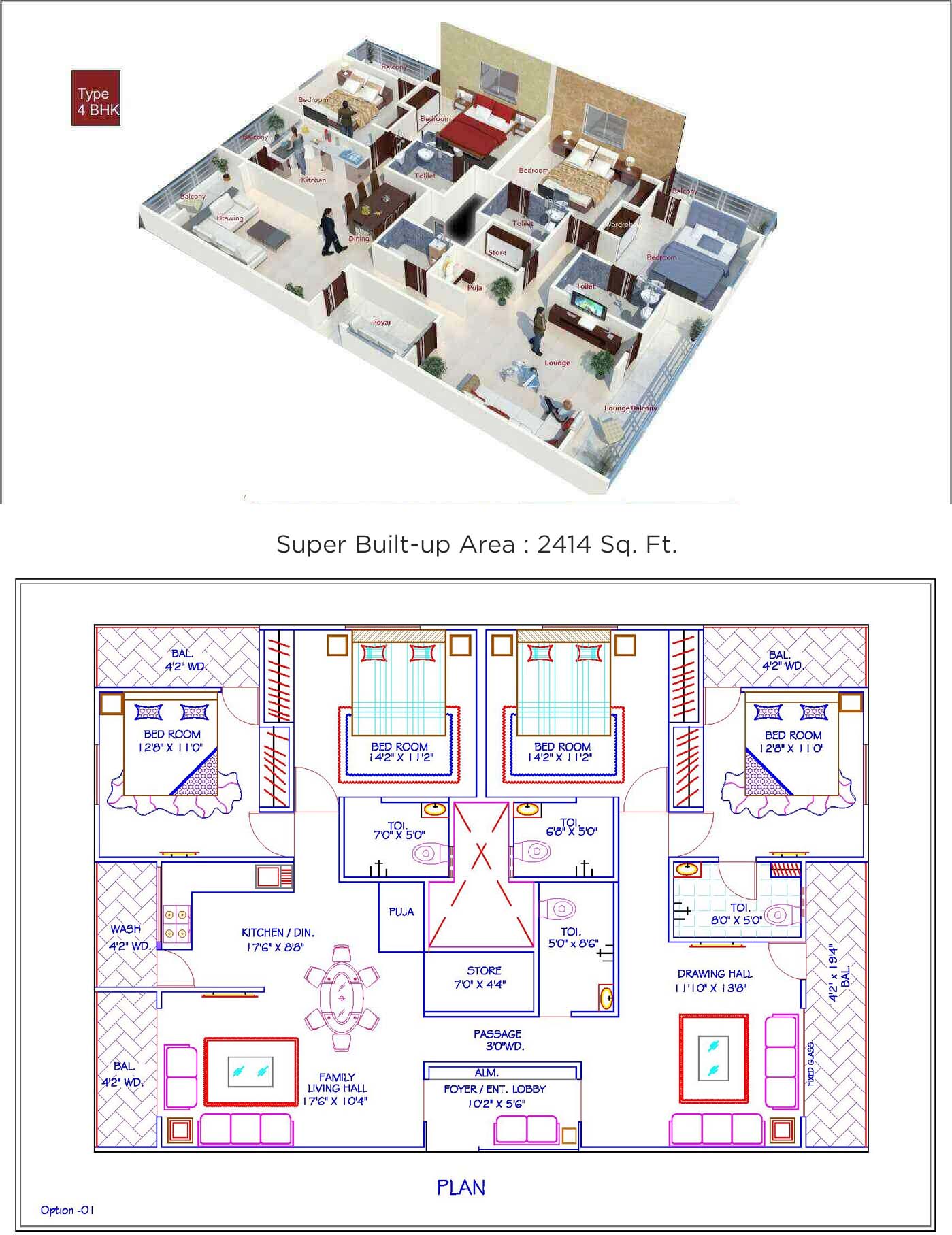 4bhk Floor Plan hills vistaa