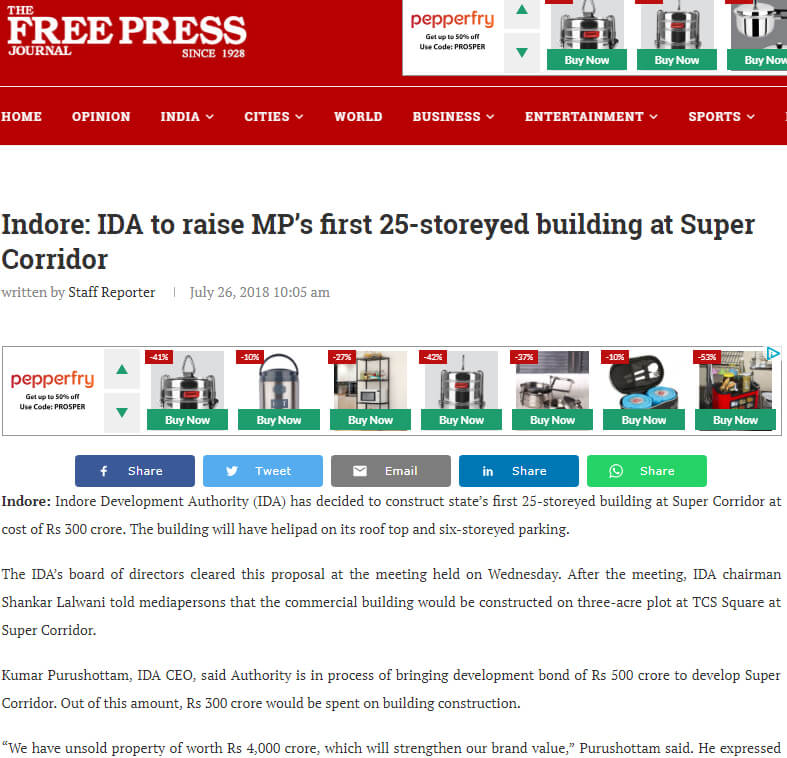 indore real estate news updates indore real estate news updates
